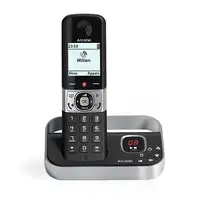 Alcatel F890 Teléfono DECT Identificador de llamadas Negro, Plata