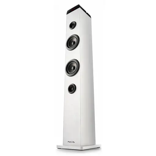 NGS SKYCHARM PRO WHITE: Torre de sonido 50W, función broadcasting.