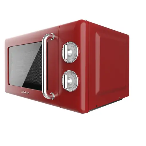 Cecotec 01710 microondas Rojo, Acero inoxidable Microondas con grill Encimera 20 L
