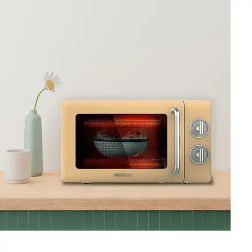 Cecotec 01708 microondas Beige, Acero inoxidable Microondas con grill Encimera 20
