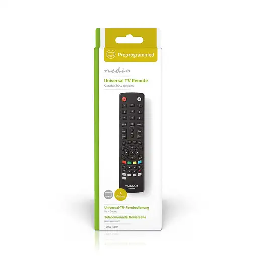 Nedis TVRC2340BK mando a distancia IR inalámbrico TV Botones