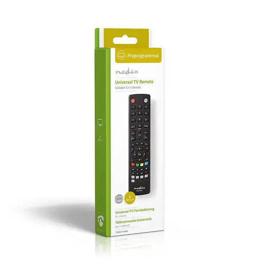 Nedis TVRC2340BK mando a distancia IR inalámbrico TV Botones