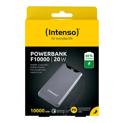 Intenso 7332034 batería externa Polímero de litio 10000 mAh Gris