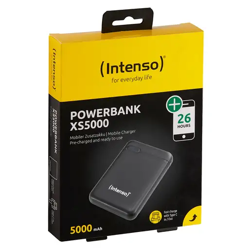 Intenso 7313520 batería externa Polímero de litio 5000 mAh Negro