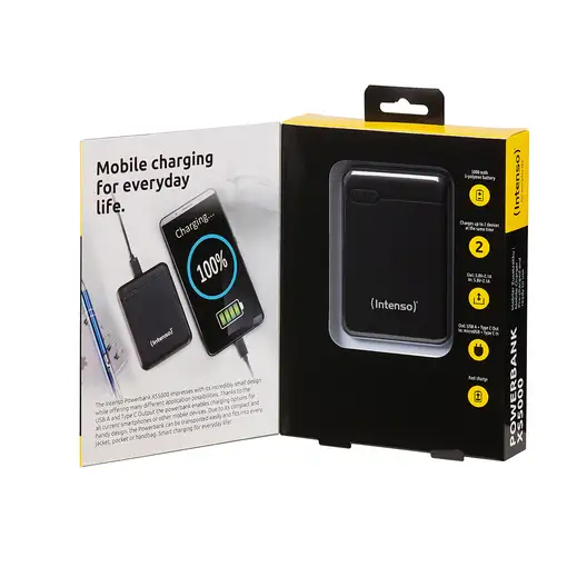 Intenso 7313520 batería externa Polímero de litio 5000 mAh Negro