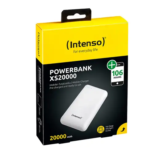 Intenso XS20000 Powerbank Zusatzakku LiPo 20000 mAh 7313552 Polímero de litio Blan
