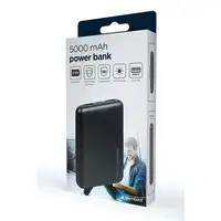Gembird PB05-02 batería externa Polímero de litio 5000 mAh Negro