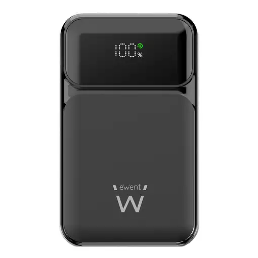 Ewent Power Bank de 65W y 20,000 mAh – Batería Externa de Carga Rápida con Entrada