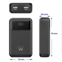 Ewent Power Bank de 65W y 20,000 mAh – Batería Externa de Carga Rápida con Entrada