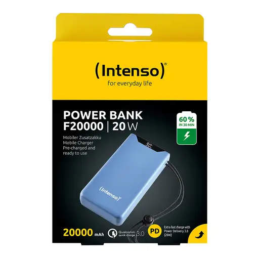 Intenso 7332055 batería externa Polímero de litio 20000 mAh Azul