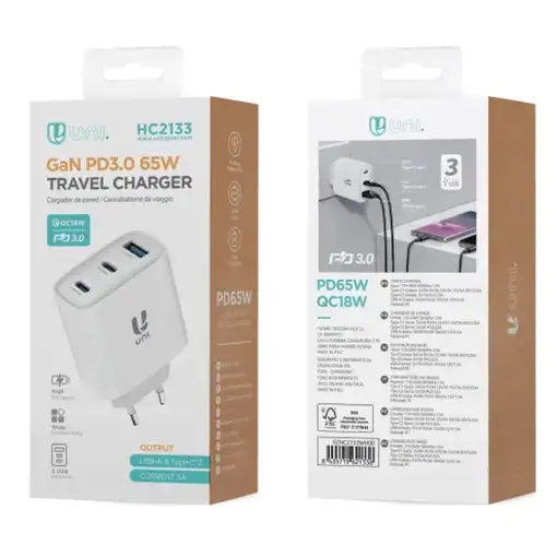 UNICO HC2133 cargador de dispositivo móvil Teléfono móvil, Universal Blanco Corrie