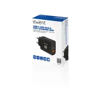 Ewent EW1319 cargador de dispositivo móvil Universal Negro Corriente alterna Carga