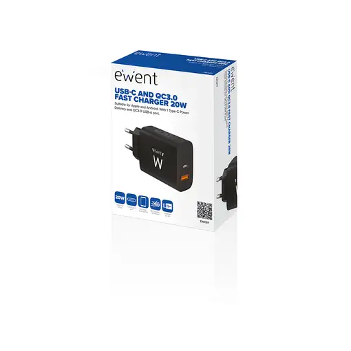 Ewent EW1319 cargador de dispositivo móvil Universal Negro Corriente alterna Carga