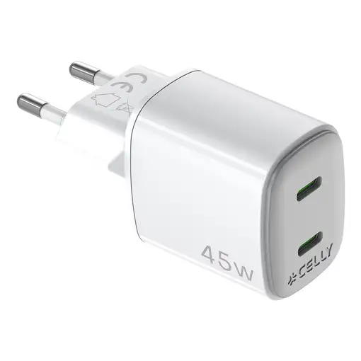 Celly UPTC2USBC45WWH cargador de dispositivo móvil Universal Blanco Corriente alte