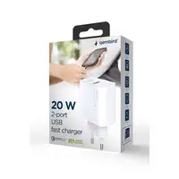 Gembird TA-UC-PDQC20-01-W cargador de dispositivo móvil Universal Blanco Corriente