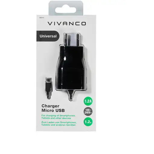 Vivanco TCVVMUSB1A Universal Negro Corriente alterna Interior
