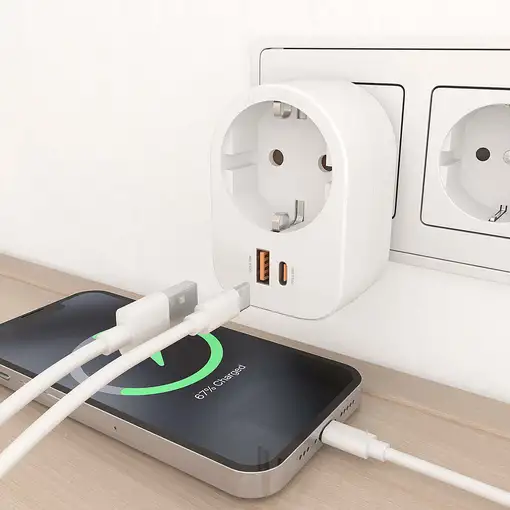 AISENS ASPS-1A1C06-W cargador de dispositivo móvil Universal Blanco Corriente alte