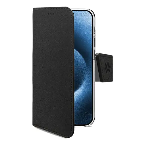 Celly WALLY1079 funda para teléfono móvil 16 cm (6.3") Funda cartera Negro