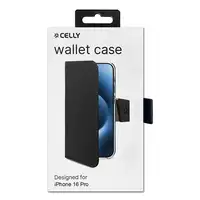 Celly WALLY1079 funda para teléfono móvil 16 cm (6.3") Funda cartera Negro