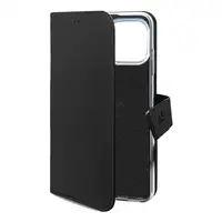 Celly WALLY1079 funda para teléfono móvil 16 cm (6.3") Funda cartera Negro