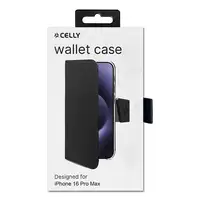 Celly WALLY1081 funda para teléfono móvil 17,5 cm (6.9") Funda cartera Negro