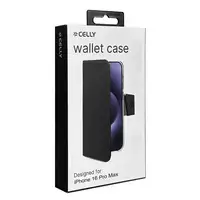 Celly WALLY1081 funda para teléfono móvil 17,5 cm (6.9") Funda cartera Negro