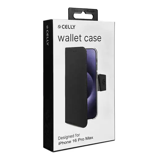 Celly WALLY1081 funda para teléfono móvil 17,5 cm (6.9") Funda cartera Negro