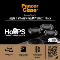 PanzerGlass ® Hoops® Black Camera Lens Protector iPhone 14 Pro | 14 Pro Max Protec