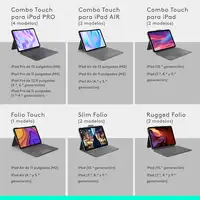 Logitech Combo Touch, iPad Air 11 in (M2), iPad Air (4.ª y 5.ª Gen. - 2020, 2022),