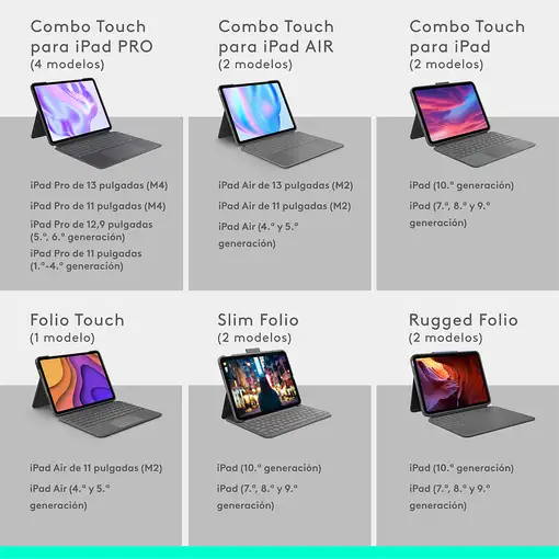 Logitech Combo Touch, iPad Air 11 in (M2), iPad Air (4.ª y 5.ª Gen. - 2020, 2022),