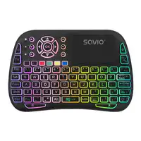 Savio SAVMKW-04 teclado para móvil QWERTY Inglés de EE. UU. USB Tipo C Negro