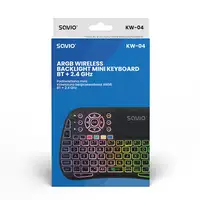 Savio SAVMKW-04 teclado para móvil QWERTY Inglés de EE. UU. USB Tipo C Negro