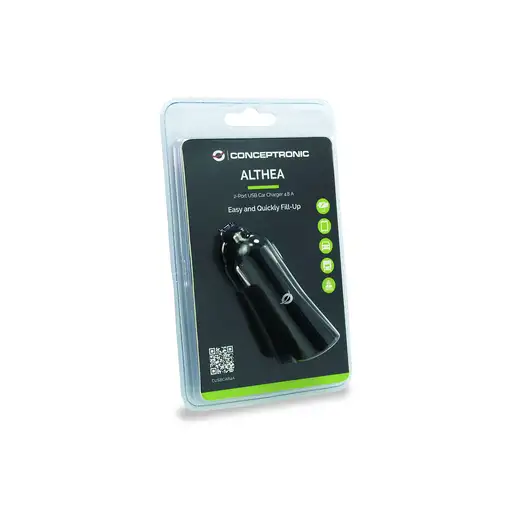 Conceptronic Cargador de coche USB de 2 puertos de 4,2 A