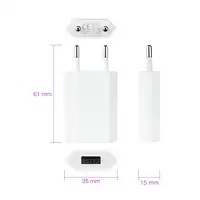 Nanocable MINI CARGADOR USB PARA IPOD IPHONE,5V-1A, BLANCO