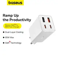 Baseus GAN6 65W ADPTR + 100W C KBL-BYZ cargador de dispositivo móvil PDA, Tableta,