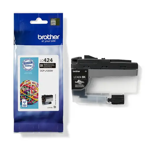 Brother LC424BK cartucho de tinta 1 pieza(s) Original Negro
