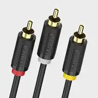 Vention Cable Estéreo BCABH/ 3x RCA Macho - 3x RCA Macho/ 2m/ Negro