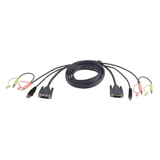 ATEN Cable KVM DVI-D USB single link de 1,8 m