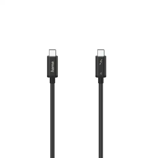 Hama USB-C 0,8 m 40 Gbit/s Negro