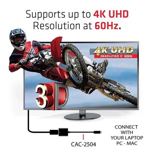 CLUB3D USB 3.1 Type C a HDMI 2.0 UHD 4K 60HZ Adaptador Activo