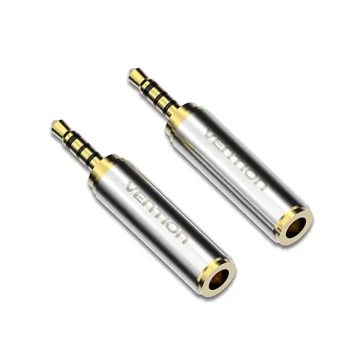 Vention Adaptador Jack VAB-S02/ Jack 2.5 Macho - Jack 3.5 Hembra/ Plata