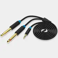Vention Cable Estéreo BACBG/ Jack 3.5 Macho - 2x Jack 6.5 Macho/ 1.5m/ Negro