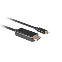 Lanberg CA-CMHD-10CU-0018-BK adaptador de cable de vídeo 1,8 m USB Tipo C HDMI