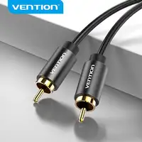 Vention Cable Estéreo VAB-R09-B100/ RCA Macho - RCA Macho/ 1m/ Negro