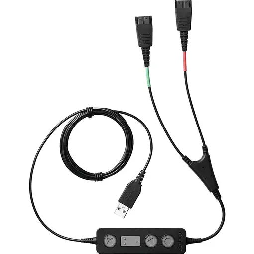 Jabra 265-09 cable de audio USB2.0 2x QD Negro