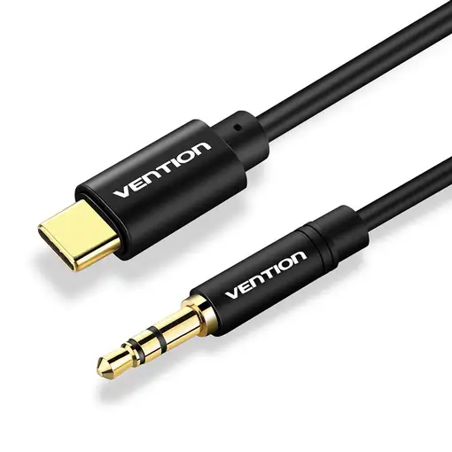 Vention Cable Conversor Audio BGABF/ USB Tipo-C Macho - Jack 3.5 Macho/ 1m/ Negro