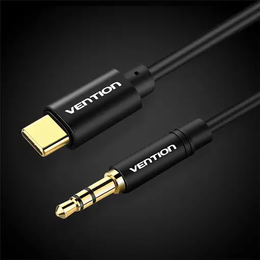 Vention Cable Conversor Audio BGABF/ USB Tipo-C Macho - Jack 3.5 Macho/ 1m/ Negro