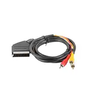 Lanberg CA-EURC-10CC-0018-BK cable EUROCONECTOR 1,8 m SCART (21-pin) 3 x RCA Negro