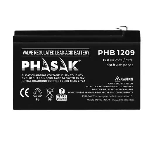 Phasak Batería 12V 9Ah - PHB 1209