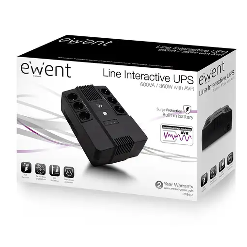 Ewent EW3945 sistema de alimentación ininterrumpida (UPS) Línea interactiva 0,6 kV